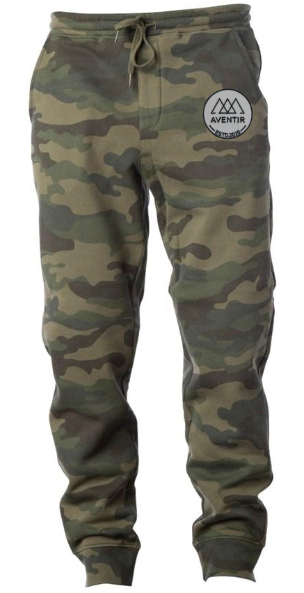 Men s Midweight Fleece Camo Joggers AVENTIR APPAREL